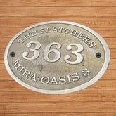Premium Oval Brass Plaque | Address & Number Display